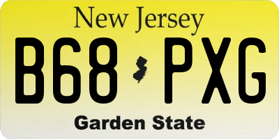 NJ license plate B68PXG