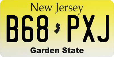 NJ license plate B68PXJ