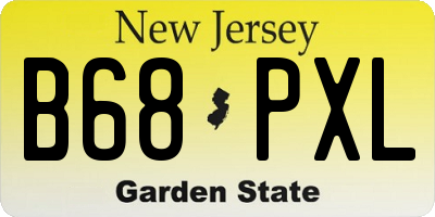 NJ license plate B68PXL