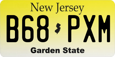 NJ license plate B68PXM