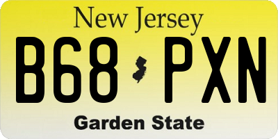 NJ license plate B68PXN