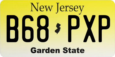 NJ license plate B68PXP