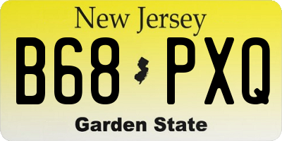 NJ license plate B68PXQ
