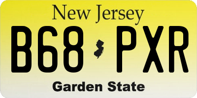 NJ license plate B68PXR