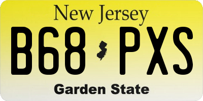 NJ license plate B68PXS