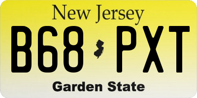 NJ license plate B68PXT