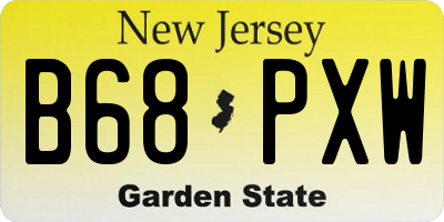 NJ license plate B68PXW