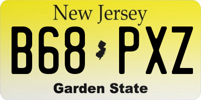 NJ license plate B68PXZ
