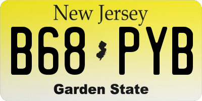 NJ license plate B68PYB
