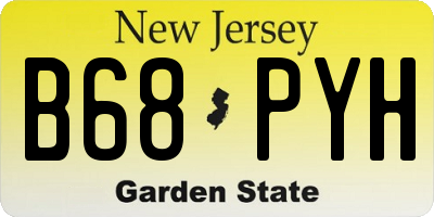 NJ license plate B68PYH