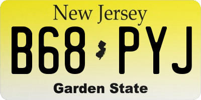 NJ license plate B68PYJ
