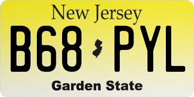NJ license plate B68PYL