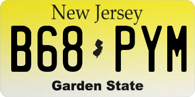 NJ license plate B68PYM