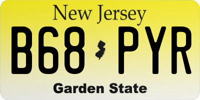 NJ license plate B68PYR