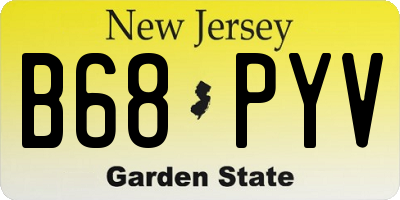 NJ license plate B68PYV