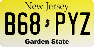 NJ license plate B68PYZ