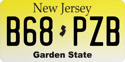 NJ license plate B68PZB