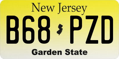 NJ license plate B68PZD