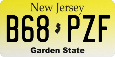 NJ license plate B68PZF