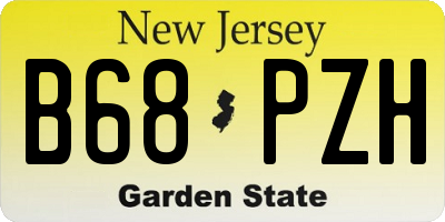 NJ license plate B68PZH