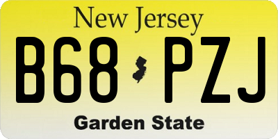 NJ license plate B68PZJ