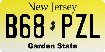 NJ license plate B68PZL