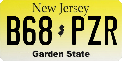NJ license plate B68PZR