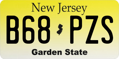NJ license plate B68PZS