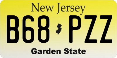 NJ license plate B68PZZ