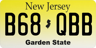 NJ license plate B68QBB