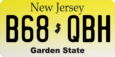 NJ license plate B68QBH