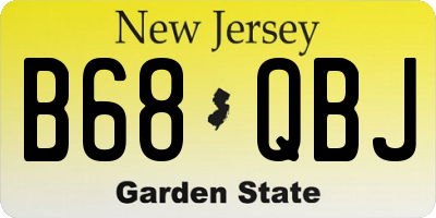 NJ license plate B68QBJ