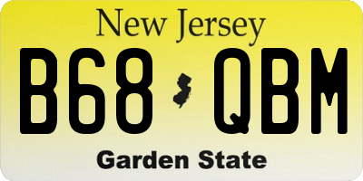 NJ license plate B68QBM
