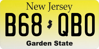 NJ license plate B68QBO