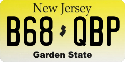 NJ license plate B68QBP