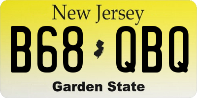 NJ license plate B68QBQ