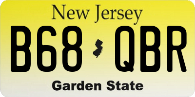 NJ license plate B68QBR