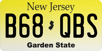 NJ license plate B68QBS