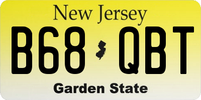 NJ license plate B68QBT