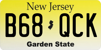 NJ license plate B68QCK