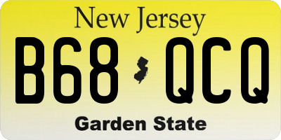 NJ license plate B68QCQ