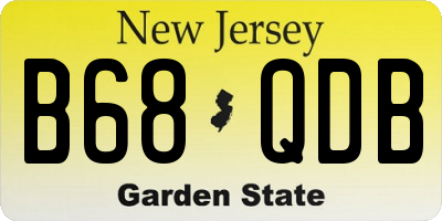 NJ license plate B68QDB