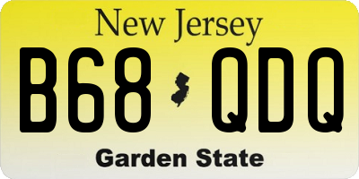 NJ license plate B68QDQ