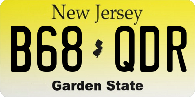 NJ license plate B68QDR