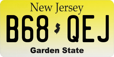 NJ license plate B68QEJ