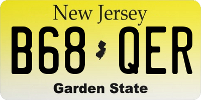 NJ license plate B68QER
