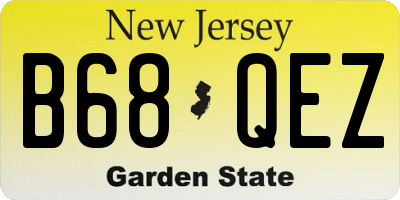 NJ license plate B68QEZ