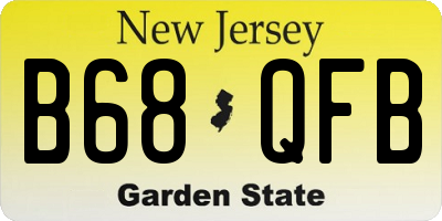 NJ license plate B68QFB