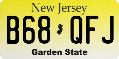 NJ license plate B68QFJ