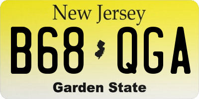 NJ license plate B68QGA